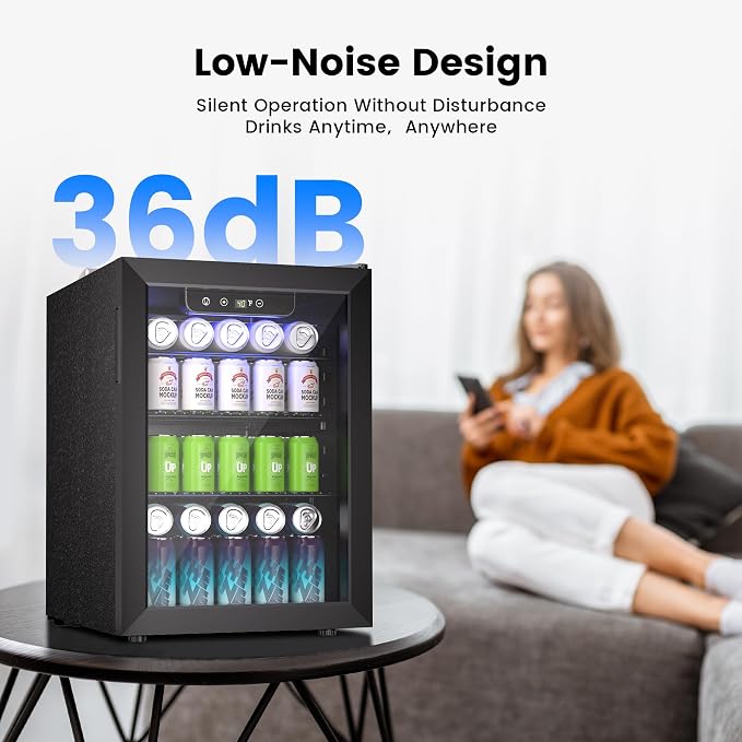 Wine Cooler, 26 Bottle 95 Can Mini Wine Fridge - Image 7