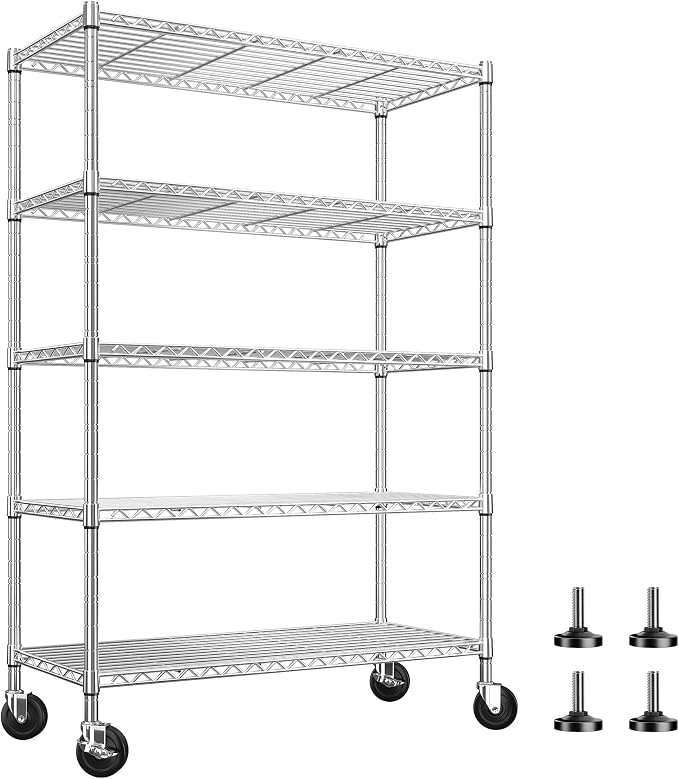 REIBII 73''H Storage Shelves 1660LBS Wire Shelving Unit by REIBII