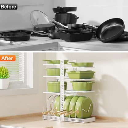 LAMU Pots and Pans Organizer under Cabinet, Pan Pot Organizers inside Cabinet - Image 8