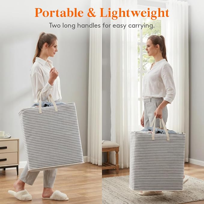 Lifewit 105L Large Collapsible Laundry Hamper, Tall Foldable Dirty Clothes - Image 5
