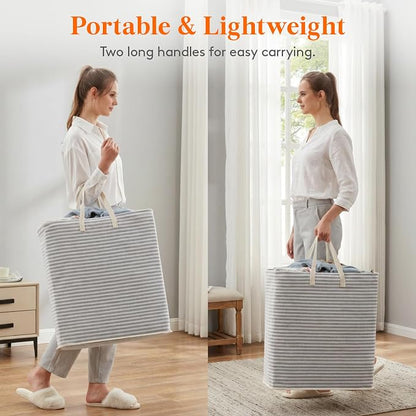 Lifewit 105L Large Collapsible Laundry Hamper, Tall Foldable Dirty Clothes - Image 5