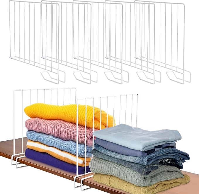 8-Pack 9“ Tall Metal Shelf Dividers by Unknown