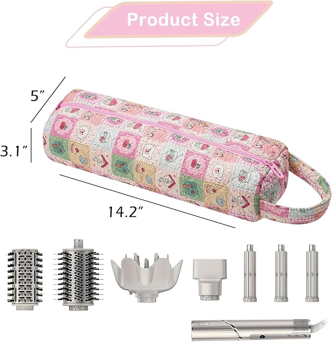 Quilted Hair Tools Travel Bag，Hair Styling Accessories Storage Case - Image 3