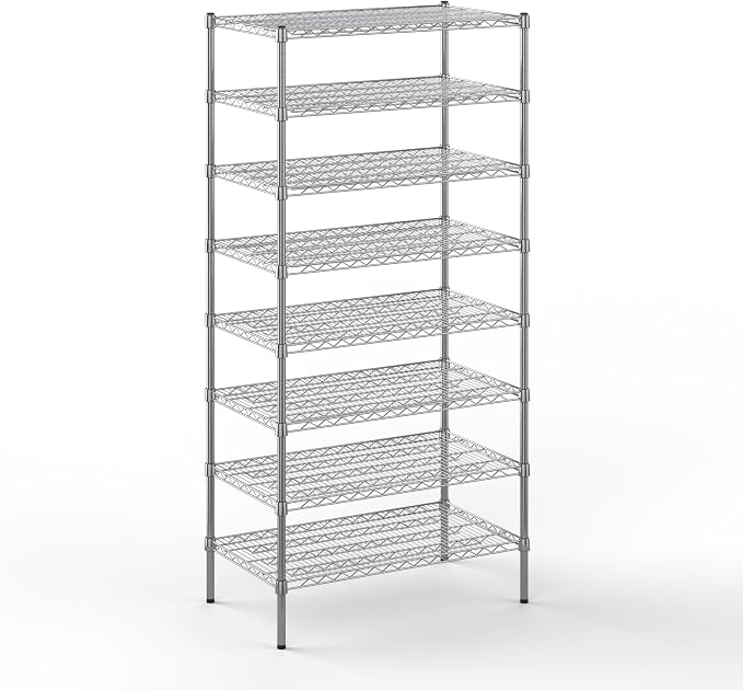 21" Deep x 36" Wide x 74" Height Wire Shelving Kit | 8-Tier | NSF Commercial by Regal+Altair