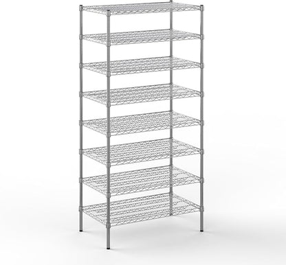 21" Deep x 36" Wide x 74" Height Wire Shelving Kit | 8-Tier | NSF Commercial by Regal+Altair