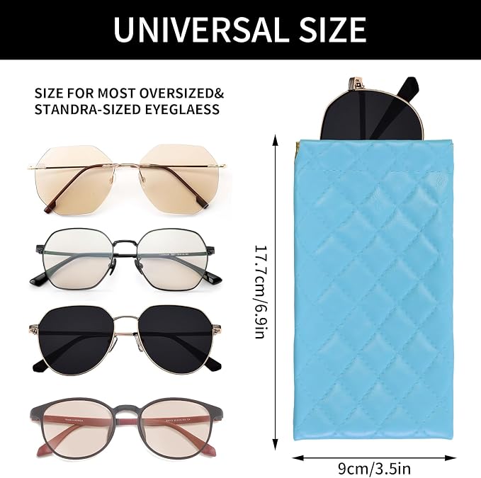 Double Eyeglass Case Soft Dual Glasses Case - Image 2