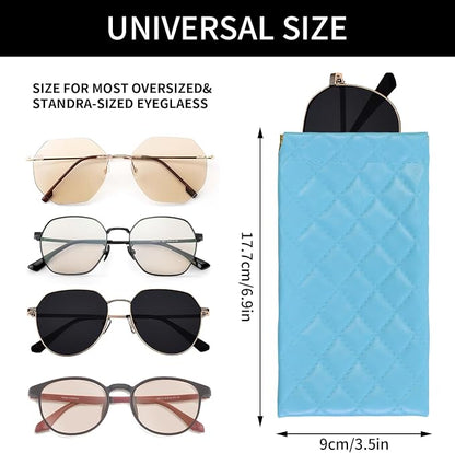 Double Eyeglass Case Soft Dual Glasses Case - Image 2