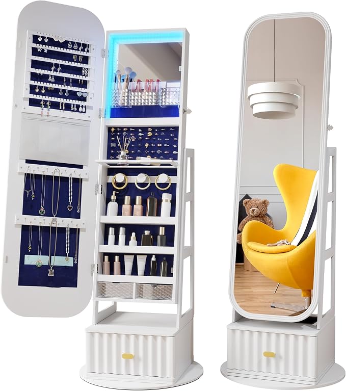 61" Full Length Mirror Jewelry Cabinet by SKKTKT