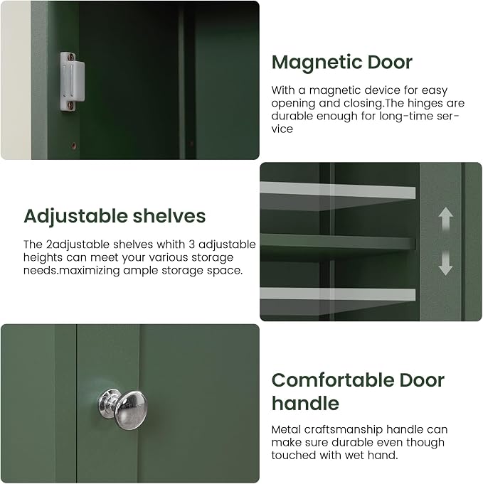 Iwell Tall Bathroom Storage Cabinet - Image 6