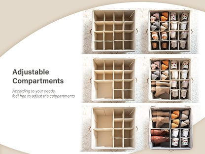 StorageWorks Shoe Organizer for Closet, Fits up to 16 Pairs, Shoe Cubby Storage - Image 4