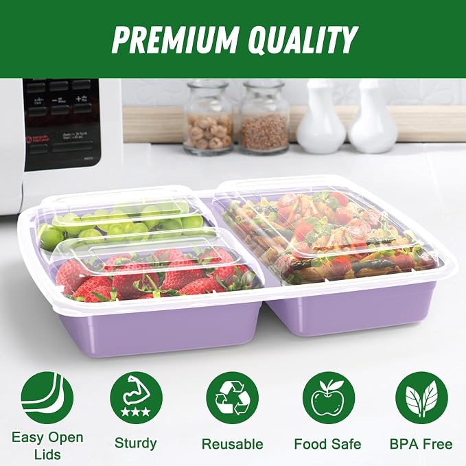 50 Pack 32 oz Meal Prep Containers Reusable - Image 3
