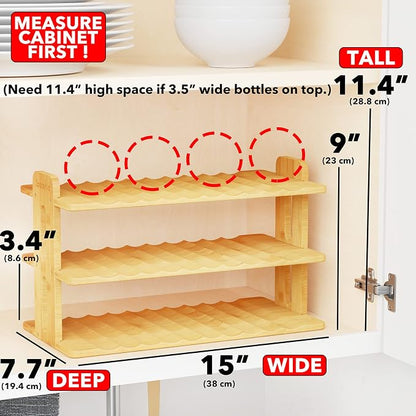 SpaceAid Bamboo Water Bottle Organizer - Image 3