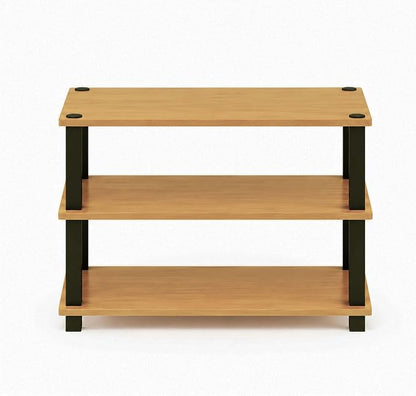 Furinno Turn-S-Tube 3-Tier Shoe Rack, Light Cherry/Black | 11.6 x 23.6 x 22.2 - Image 7