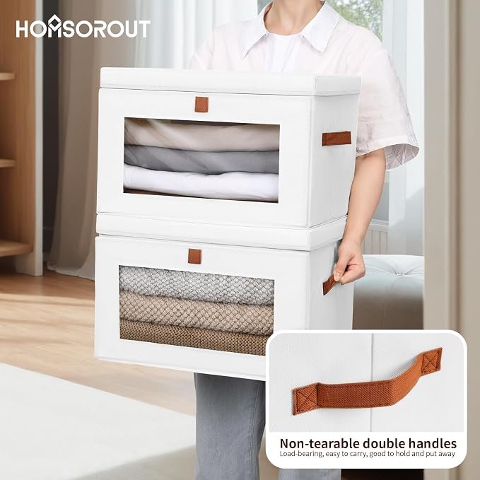 Homsorout Large Clothing Storage Bins - Image 4