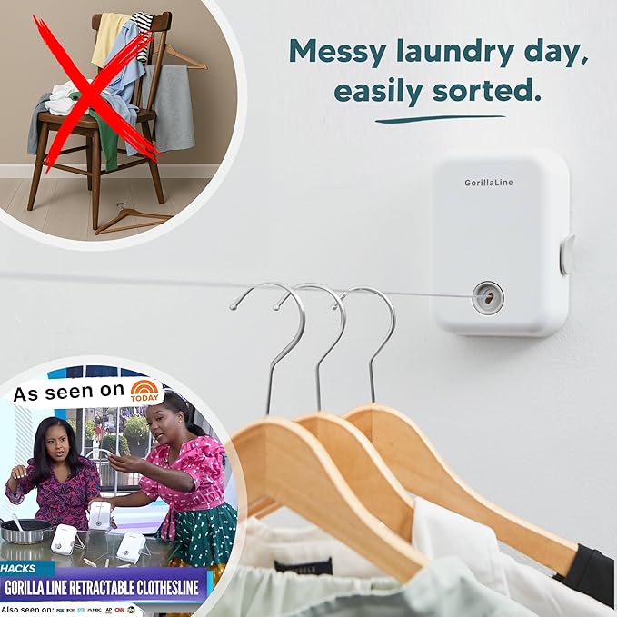 GorillaLine - Retractable Clothesline Indoor Outdoor Clothes Line | Heavy Duty - Image 3