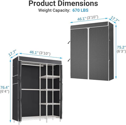 VIPEK V7C Garment Racks with Cover Portable Closets - Image 6