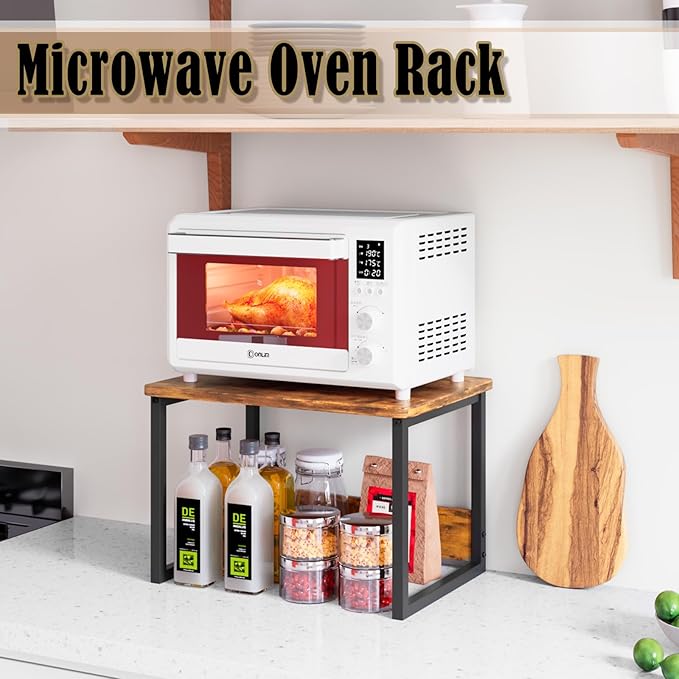 MARTY Countertop Organizer, 17.1"x12.4", Cabinet Organizer Microwave Stand | - Image 3