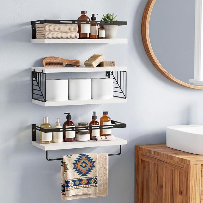 Fixwal Wall Mounted Bathroom Shelves Over Toilet | Wall Shelf - Image 5