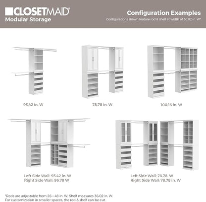 ClosetMaid Modular Closet Collection Shelf and Hang Rod Accessory Kit, 36-Inch - Image 15