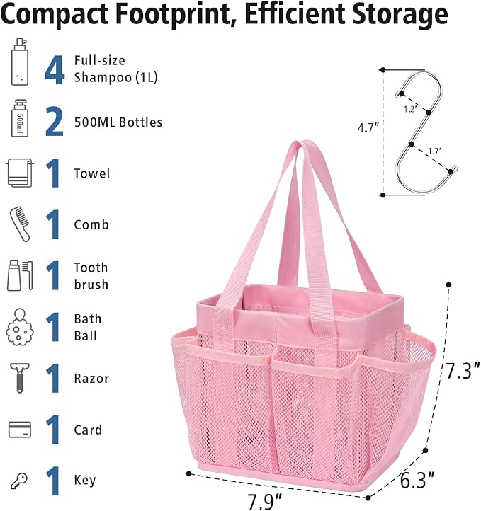 F-color Mesh Shower Caddy Portable - Image 6