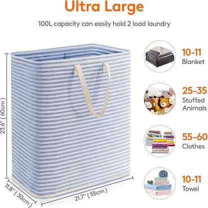 Lifewit 1 Pack Laundry Basket 100L Each, Collapsible Clothes Hamper - Image 4