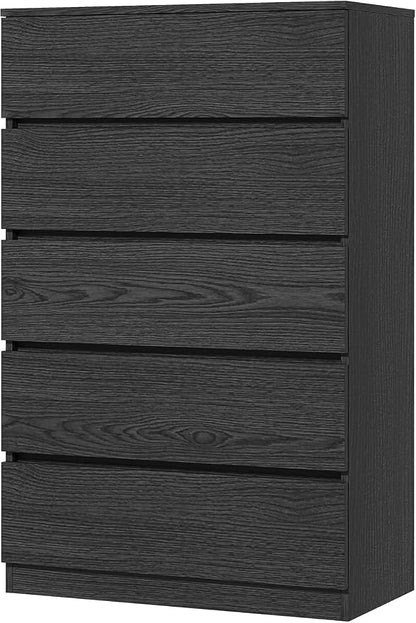 furtble 5 Drawer Dresser, 43.6" Tall Black Dressers by furtble