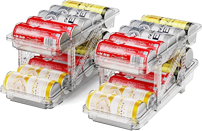 Drink Organizer for Fridge Soda Holder for Refrigerator Can Dispenser, by HomeLivingKitchenOrganiza