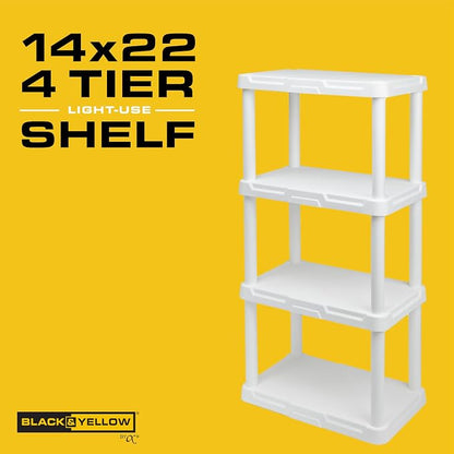 CENTREX 4-Tier Light Duty Plastic Storage Shelves, 50lbs/shelf | Plastic - Image 4