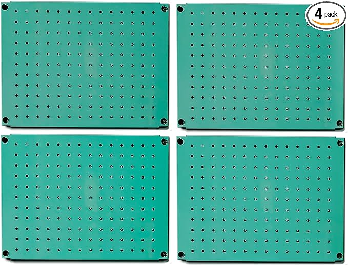 Metal Pegboard 12-Inch Tall x 16-Inch Wide Heavy Duty Wall Organizer by FOXNGEAR