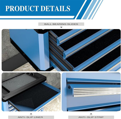 4-Drawer Tool Box with Lock&Keys, Portable Tool Box with Multifunctional - Image 5