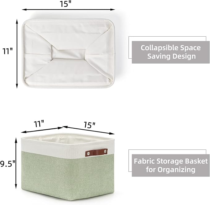 HNZIGE Storage Basket for Organizing Clothes Decorative Storage Bins for - Image 2