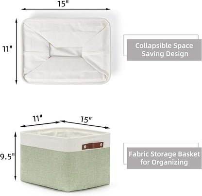 HNZIGE Storage Basket for Organizing Clothes Decorative Storage Bins for - Image 2