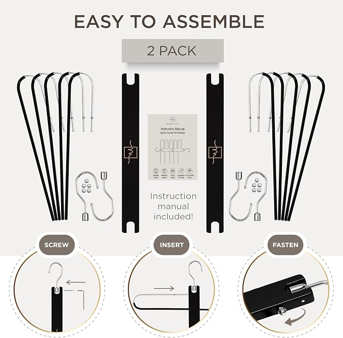 MORALVE Pants Hangers Space Saving - Image 7