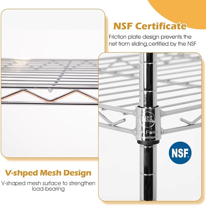 PayLessHere 4 Tier Shelving Unit 13.4" D×35" W×53.7" H Metal Shelving Standing - Image 6