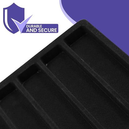 Novel Box 5 Pack 10-Slot Black Liner Jewelry Storage Tray Inserts 14.75x8.25x1 - Image 6