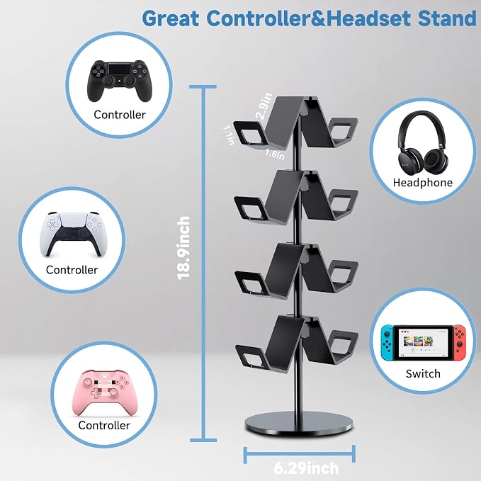 Controller Holder 4 Tier, Headphone Stand - Image 3