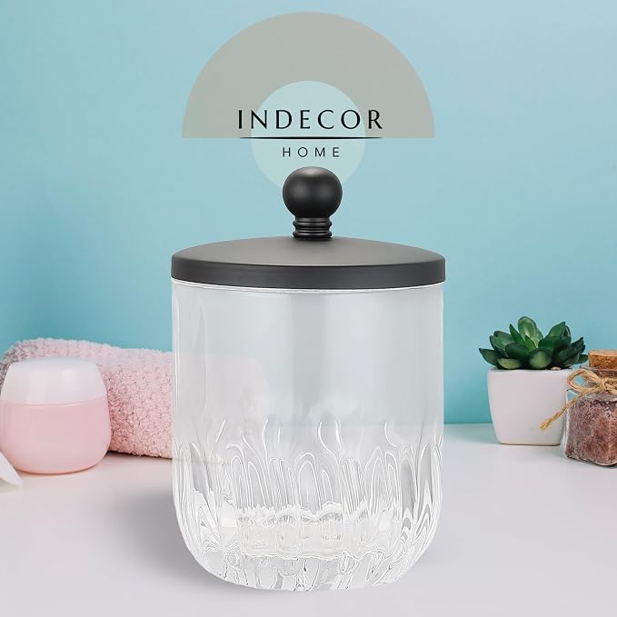 Glass Jar with Metal Lid for Bathroom Organization, Q Tips, and Small - Image 7