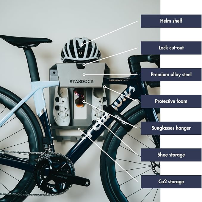 Stasdock Wall Bike Rack | Bike Storage Wall Mount System | - Image 4