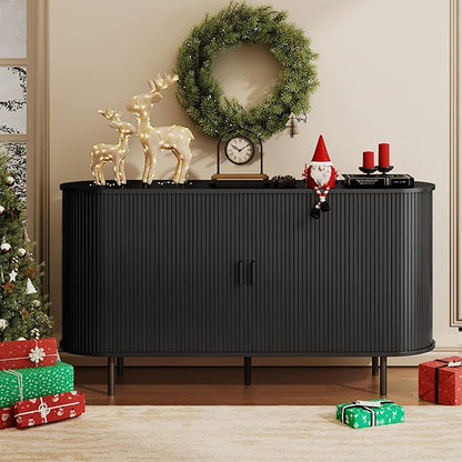Buffet Sideboard Cabinet with Storage, Modern Accent Coffee Bar Console Table - Image 8