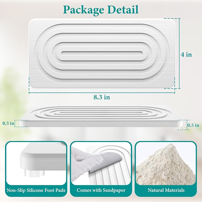 2 PCS Water Absorbing Stone Tray - Image 2