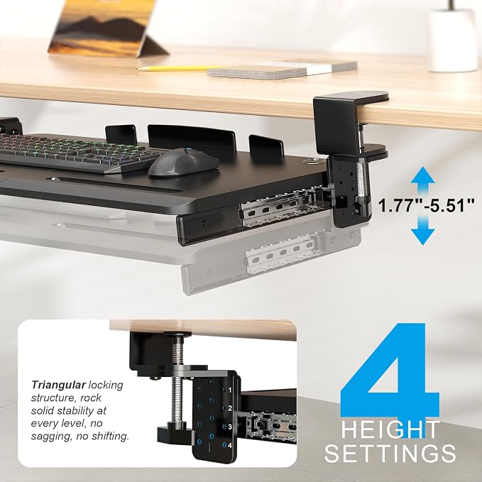 Supcline Keyboard Tray Under Desk - Image 4