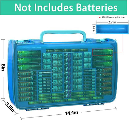ALCYON Large Capacity 269 Battery Organizer Storage Case - Image 6