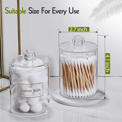 2 Pack Acrylic Qtip Holder Dispenser - Image 3