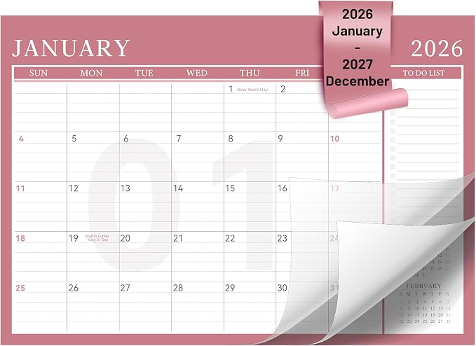 Yoment Desk Calendar Refill 2026-2027, Jan 2026-Dec 2027, Large 10"x16" Monthly by Yoment-Enjoyyourmoment