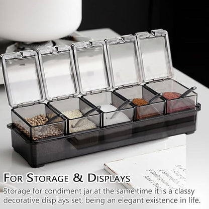 V·RESOURCING Clear Seasoning Box, 5 Pieces Clear Seasoning Storage Container - Image 8