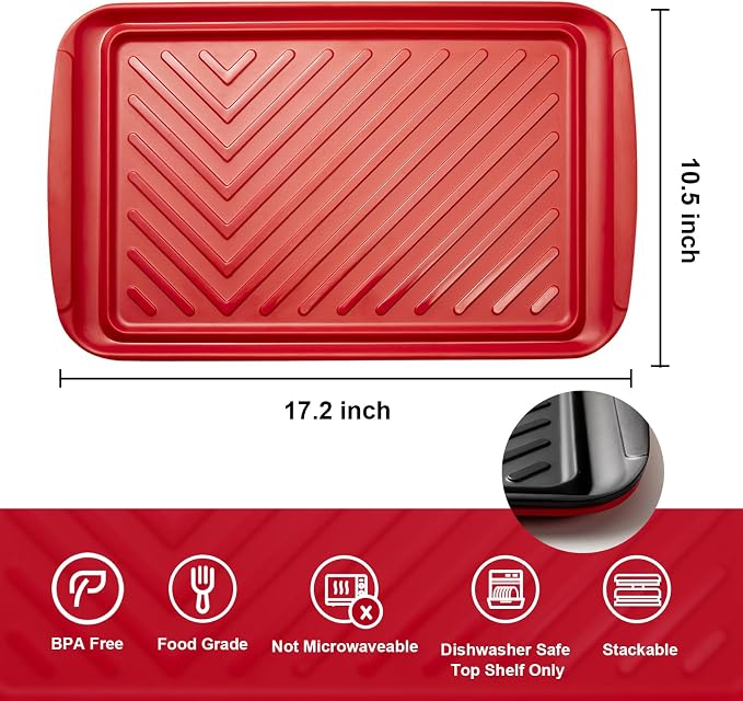 LEHAHA Grilling Prep Trays, Melamine BBQ Prep and Serving Platters and Tray - Image 7