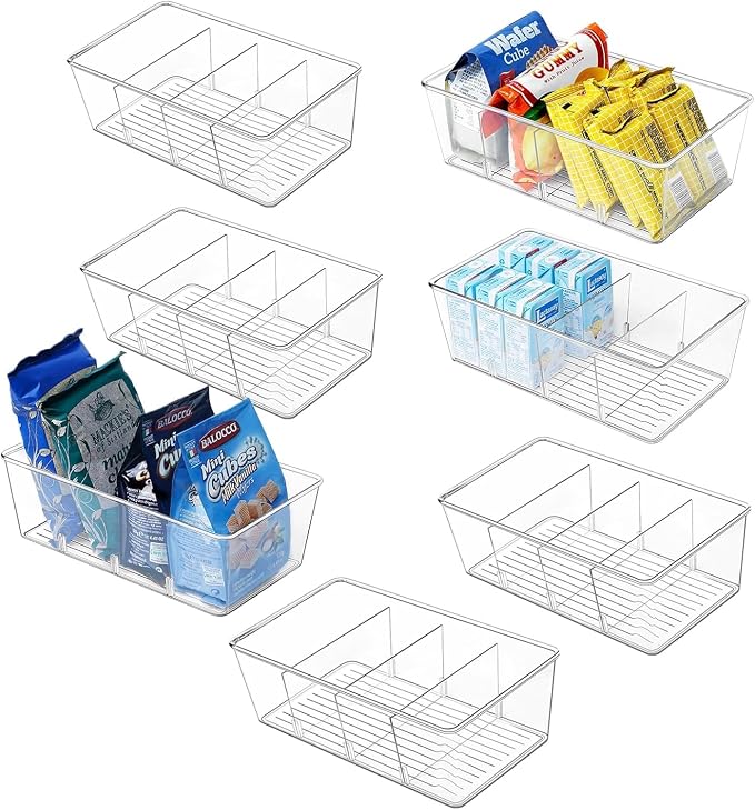 wilfox Pantry Organizer, 7 Pack Clear Bins by wilfox
