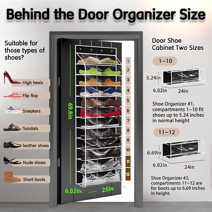 Over The Door Shoe Organizer - Image 2