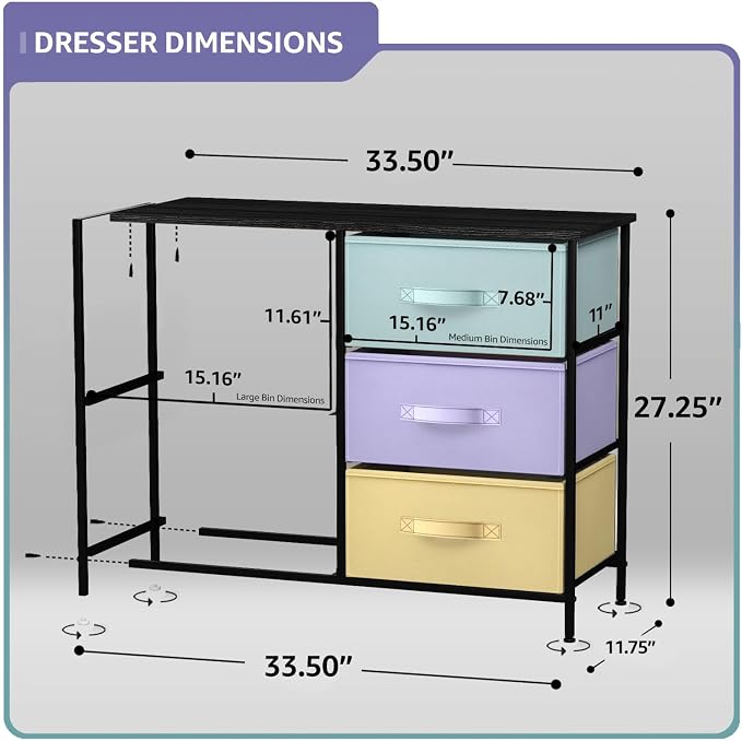 Sorbus Kids Dresser with 5 Drawers - Image 3