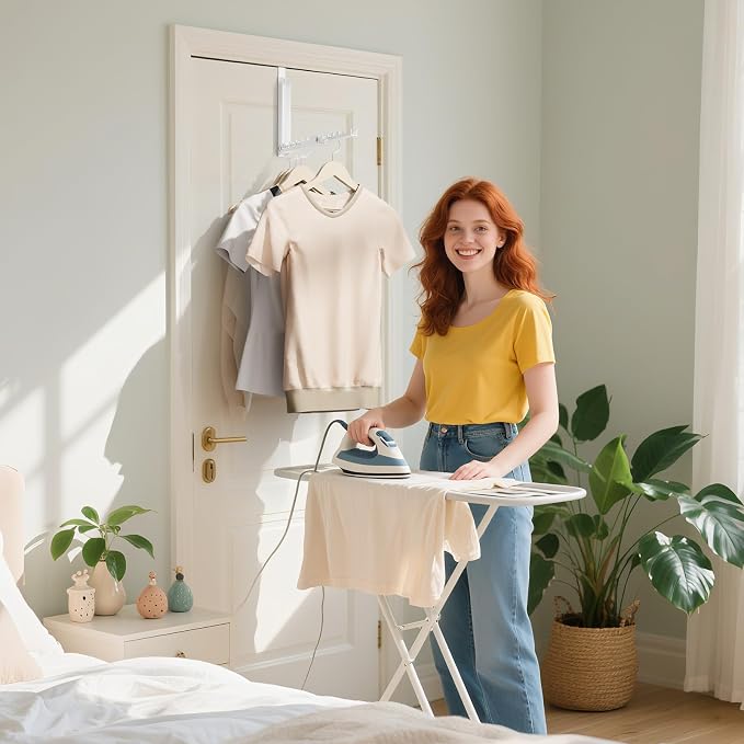BAKON Over The Door Hanger Folding Clothes Drying Rack, Double Fold Hanging - Image 8